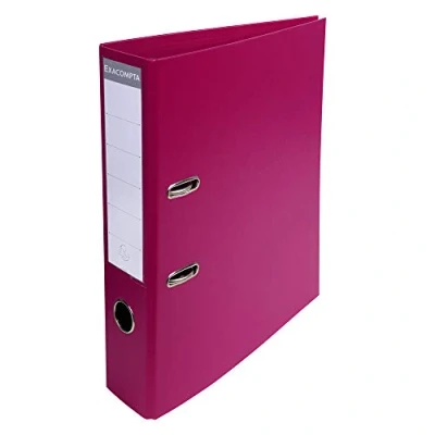 Image de Exacompta Réf. 53747E Carton de 10 Classeurs à levier A4 Prem&#039;Touch Dos 70 mm Mécanique 75 Dimensions extérieures : 32 x 29 7 cm Format classer Coloris Fuchsia