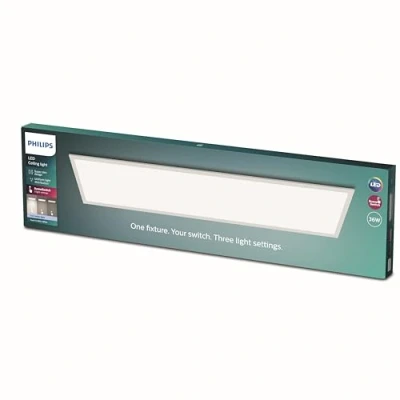 Image de PHILIPS Panneau LED rectangulaire SceneSwitch à intensité variable 4000 K 36 W [Blanc froid] Pour éclairage intérieur, salon et chambre coucher