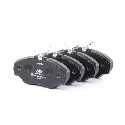 Image de VALEO 301545 Jeu de plaquettes frein FIRST Essieu avant contact signal d&#039;usure exclu avec tôle anti bruit RENAULT: TRAFIC 2 Kasten, Bus