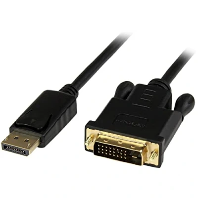 Image de StarTech.com Câble DisplayPort vers DVI Câble/Cordon Convertisseur Adaptateur Actif (DVI D) de 91 cm DP 1920 x 1200 Noir (DP2DVIMM3BS)