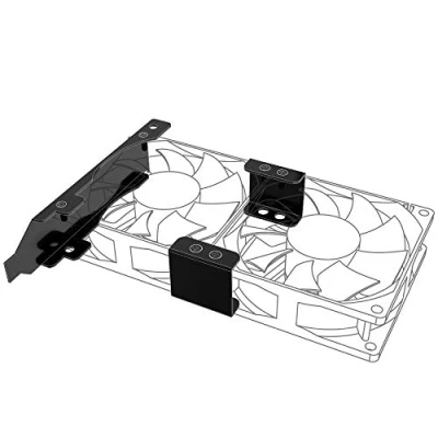 Image de Akasa AK MX304 08BK Support de fixation PCI pour montage d&#039;un ou deux ventilateurs 80 mm 92