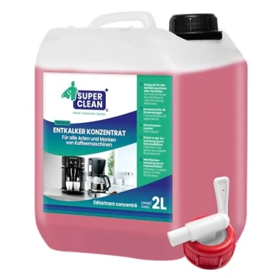 Image de SUPER CLEAN Détartrant universel pour machines à café, bouilloires et douches 2000 ml toutes les marques 20 x liquide efficace
