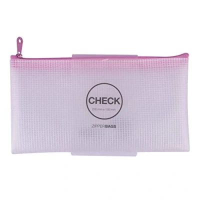 Image de APLI 18842 Pochette Zipper bag à fermeture éclair rose &quot;Nordik Collection&quot; Dimensions : 230 x 130 mm Caoutchouc EVA souple.