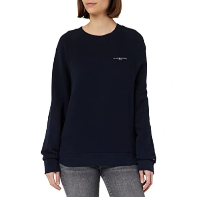 Image de Tommy Hilfiger Sweat Femme 1985 Sans Capuche, Bleu (Desert Sky), XS