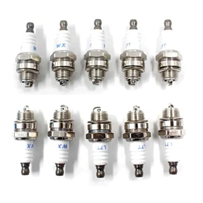 Image de HURI Lot de 10 bougies d&#039;allumage compatibles avec tronçonneuse Stihl Remplace NGK BPMR7A Dolmar 965603021 Bosch WSR6F