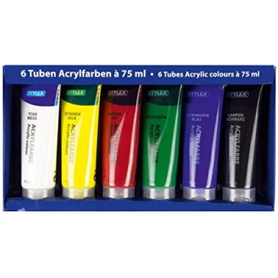 Image de Stylex 2051227 6 Tubes De Peinture Acrylique À 75 ML