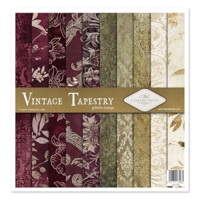Image de ITD Collection Emballage Scrapbooking 12 x pouces, Papier Scrapbooking, Décor, Carton 310 320 mm (SLS 052 Vintage Tapestry) HS code 48025890