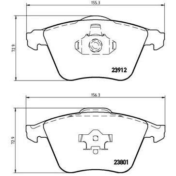 Image de BREMBO P 10 012 Jeu de plaquettes frein contact signal d&#039;usure exclu avec clip piston sans accessoires OPEL: Vectra C CC, Signum CC