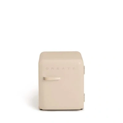 Image de CREATE RETRO FRIDGE 50 SAND/Réfrigérateur sable poignée 85 W, mini bar, une étagère, design rétro, cm, deux étagères, capacité de 48 l, économie d&#039;énergie, x 44 49,8 cm