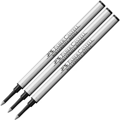 Image de Faber Castell Mine de rechange 148712 Stylo roller Basic, 3er Pack, 1