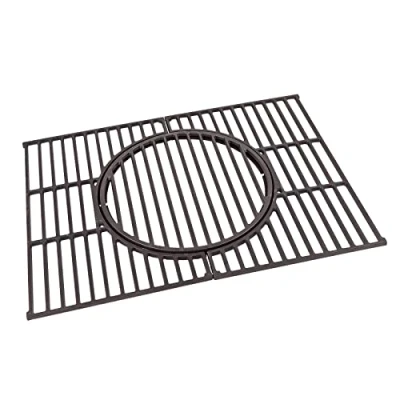Image de Tepro 8246 Accessoires de Gril Grille Universelle en Fonte, émaillée, avec système dans la Grille, Le Noir, Surface : Environ 41,5 x 55 cm