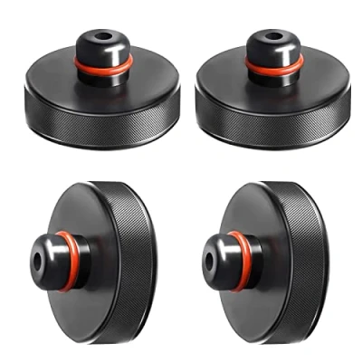 Image de EXLECO 4 Pcs Car Jack Pad Caoutchouc pour Tesla Model 3 et Robustes Pratiques Idéal Réglages de Voiture Jacking Tampon Protecteur les voitures VUS Crics Elévateurs