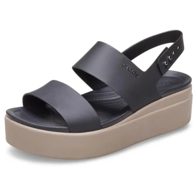 Image de Crocs Femme Brooklyn Low Wedge Chaussures&gt;Femme&gt;Mules et Sabots, Black Mushroom, 39/40 EU