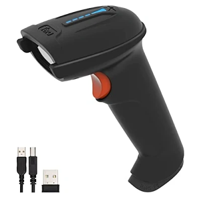 Image de Tera scanner de codes barres sans fil avec indicateur niveau batterie (2,4 GHz + USB 2.0 filaire), lecteur 1D, portable, brevet EU008489413, 5100