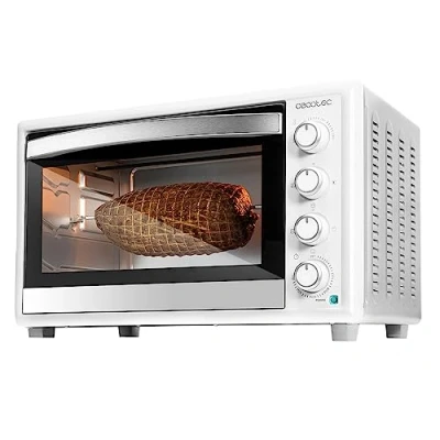 Image de Cecotec Mini Four Bake&amp;Toast 4600 White Gyro. à convection avec rôtissoire, 46 L de capacité, 12 modes cuisson.