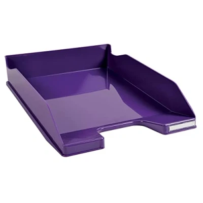 Image de Exacompta Réf. 113220D 1 corbeille à courrier COMBO MIDI dimensions utiles 34 x 25 6,5 cm pour format A4 + peut contenir 500 feuilles couleur violet glossy