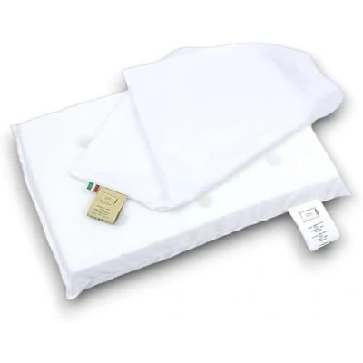 Image de GM coussin bébé à mémoire de forme 30 x 50 cm, pour bébé, lit ultra respirant en mousse forme, avec taie d&#039;oreiller blanche 100 % coton, déhoussable,