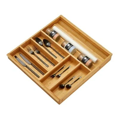 Image de ORGA BOX BAMBOU Range couverts avec 6 compartiments pour tiroirs de cuisine Wellmann et Alno dans une armoire 60 cm