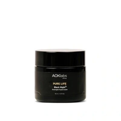 Image de Aoklabs Black Night Crème de nuit pour le visage à effet anti âge et raffermissant, texture absorption rapide 50ml.
