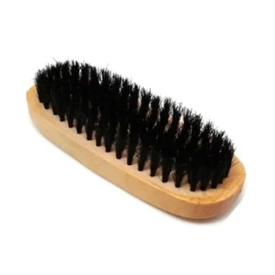 Image de PARENCE. Brosse à Chaussures en Bois 14x5x3 cm Poils Noirs Semi Durs Entretien Cuir, Daim, Nubuck de Nettoyage et Polissage pour Chaussures, Bottes Sacs