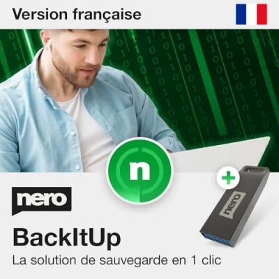 Image de Nero Backup Logiciel de sauvegarde données sur clé USB données, récupération cloud, restauration, sauvegardes entièrement automatiques, Windows 11, 10, 8, 7