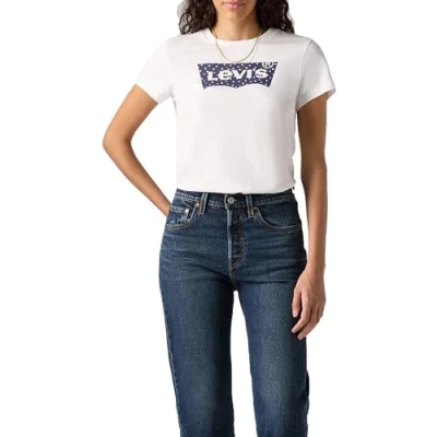 Image de Levi&#039;s Femme The Perfect Tee T Shirt, Maya Fuzzy Dot BW FI, M