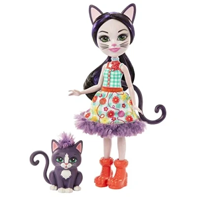Image de Enchantimals Mini poupée Felicity Renard et Figurine Animale Flick, à la Longue Chevelure châtain avec Jupe Amovible, Jouet pour Enfant, FXM71