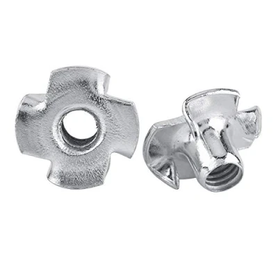 Image de Walfront Ecrous en T à 4 Griffes Acier Zingué pour Travail du Bois Meubles M3/M4/M5/M6/M8(M6x50pcs)