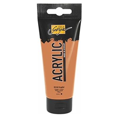 Image de Kreul 84142 Solo Goya Acrylic, tube de 100 ml en cuivre, peinture acrylique crémeuse polyvalente qualité étude, à base d&#039;eau, séchage rapide et mat