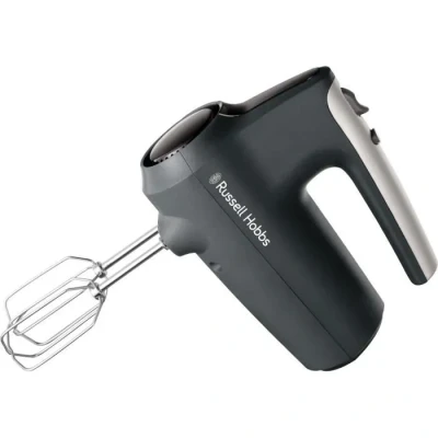 Image de Russell Hobbs Batteur électrique (5 vitesses+mode turbo, fouets &amp; crochets pétrisseurs chromés lavables au lave vaisselle, bouton d&#039;éjection, support pour bol+talon, 350 W] Anthracite mat 27151 56