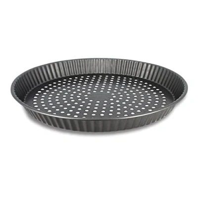 Image de MOULE À TARTE PERFORÉ AMANDINE 32CM EN ACIER CARBONE ANTI ADHÉSIF