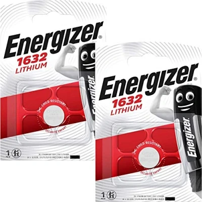 Image de ENERGIZER Cr1632 DI1632 Lot de 2 piles boutons au lithium pour clés voiture 3 V