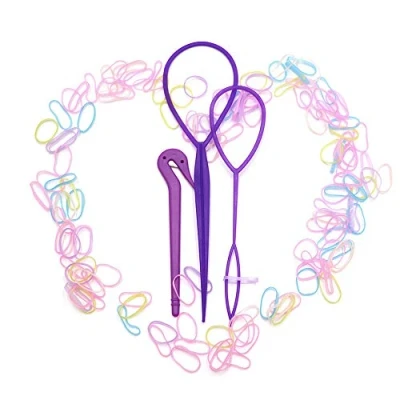 Image de Élastiques Cheveux Bandes Cravates en Caoutchouc avec Petites Liens de Cheveu Coupeur Dissolvant Chouchous Outils Queue Cheval Tresses Fabricant pour Filles Femmes