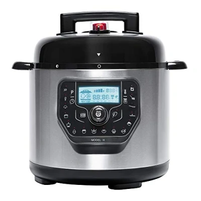 Image de Cecotec Multicuiseur Ollas GM Modèle H Deluxe. 1000 W, Robot de cuisine multifonction Programmable 24h avec 6 litres, Couvercle rabattable, 16 menus et balance, Acier inoxydable
