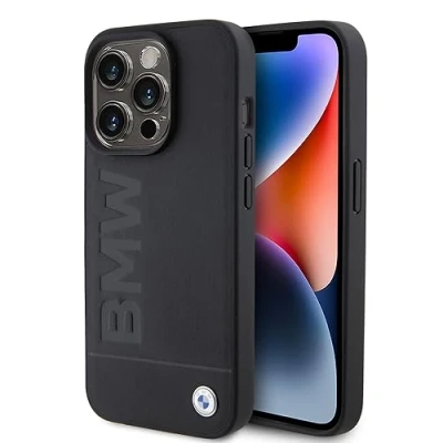 Image de CG MOBILE BMW Étui en Cuir avec Motif Tampon à Chaud pour iPhone 15 Pro