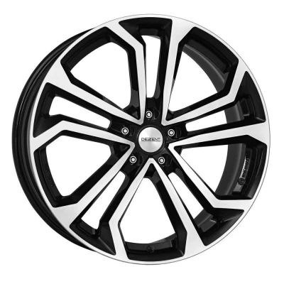 Image de DEZENT 5Trou 17Pouce 112mm Jante alu TA dark mattschwarz Front poliert TTAY8BP40E