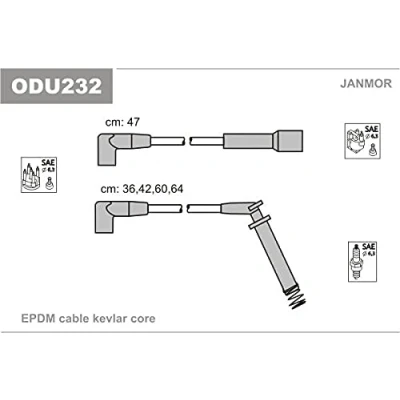 Image de JANMOR ODU232 Jeu De Fils d&#039;Allumage OPEL: Astra F CC, Berline, Vectra A Berline
