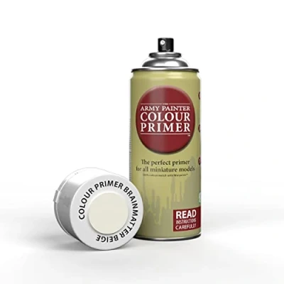 Image de The Army Painter, Colour Primer Brainmatter Beige, 400 ml Spray Acrylique Beige Matière Cérébrale, Apprêt pour la Peinture de Figurines Warhammer et Donjon Dragon