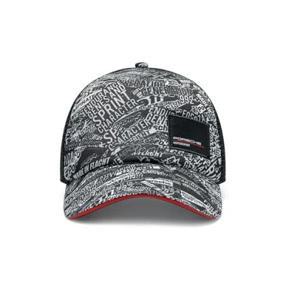 Image de Porsche Motorsport Quoted AOP Chapeau de Camionneur Noir Taille Unique
