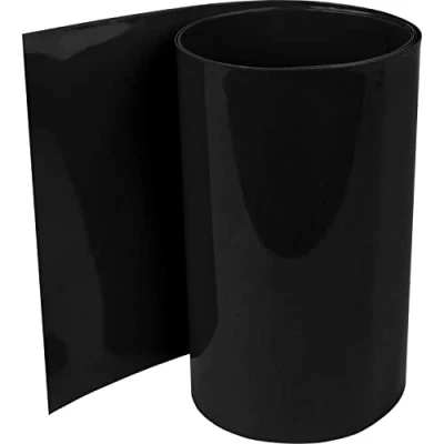 Image de ISOLATECH Gaine thermorétractable en PVC au mètre, noir, sans colle Dimension plate 120mm (Ø76,4mm) 1 mètre 2:1 Set isoler les Batteries 18650 non marquées (Ø76,4mm mètre)