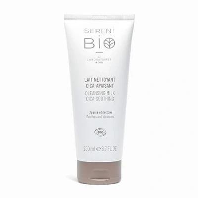 Image de Séréni Bio Lait Nettoyant Centella Asiatica Soin Professionnel Certifié Végan et Équitable Apaise Nettoie Hydratant Visage Corps Peaux Ultra Sensibles 200ml