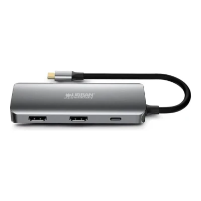 Image de Urban Factory MHC55UF station d&#039;accueil Avec fil USB 3.2 Gen 1 (3.1 1) Type C Gris Neuf