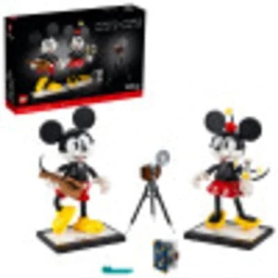 Image de LEGO Disney Mickey Mouse &amp; Minnie Buildable Characters (43179), Classic Style Collectible Adult Building Kit, New 2021 (1,739 Pieces), Multicolore, Taille unique