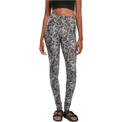 Image de Urban Classics SOFT AOP Legging, Femme, Taille: Medium, Blackpaint