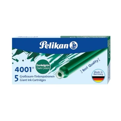 Image de Pelikan 300070, cartouches d&#039;encre 4001, etui avec 5 GTP, vert foncé