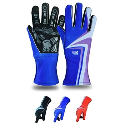 Image de TK Gants de karting course kart rallye Motif imprimé (Bleu, XL)