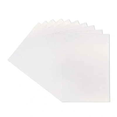 Image de Crafter&#039;s Companion A4 Coloured Card Pack Single Sided Snow White Hint of Gold 300gsm (10 Sheet Pack) Perfect for Arts and Crafts, Printing, Bases &amp; Folding Centura Pearl