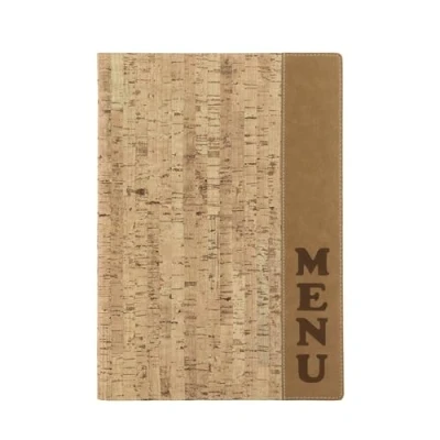 Image de Securit MC DRA4 CORK Protège menu liège Gamme Design A4, 1 Double Insert Inclus (présente 4 Pages A4) Beige