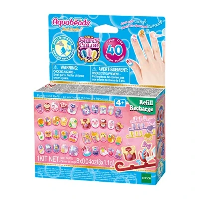 Image de Aquabeads La Recharge manucure fantaisie Kit de loisirs créatifs Activité manuelle enfants en toute autonomie perles qui collent avec l&#039;eau Jouet enfant 4 ans et + 35007