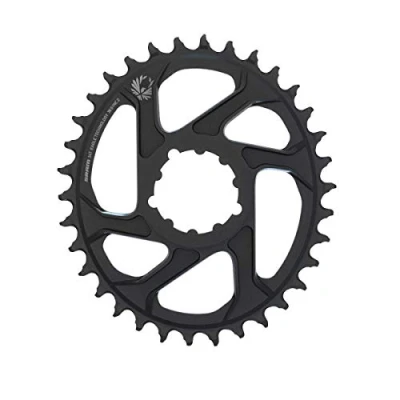 Image de SRAM X Sync 2 Ovale 34t Montage Direct 6 Mm Offset Alum Black Eagle Chainring Mixte, Noir